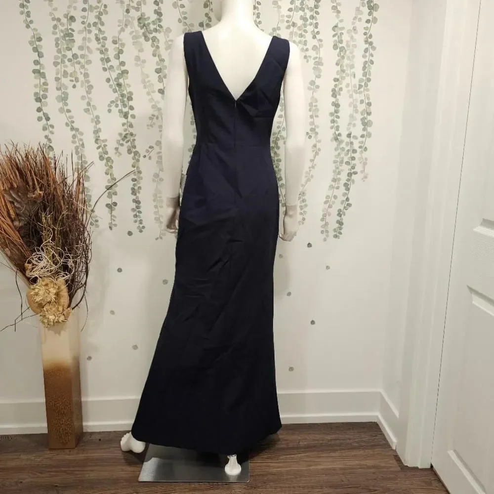 NWOT Eliza J Navy Blue Size 6 Maxi Dress